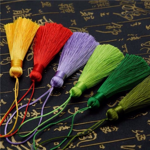 8cm Polyester Tassel Tassel Chinese Style bookmark Clothing Hanging Ear Accessories Earrings Ornament Decoration Curtain Tassel