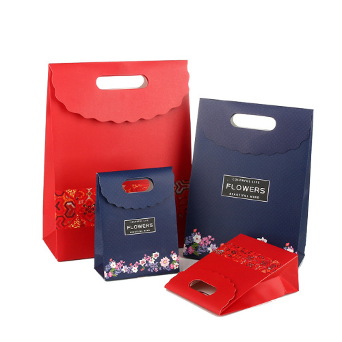 red ethnic style gift bag floral gift bag handbag bag gift bag holiday gift