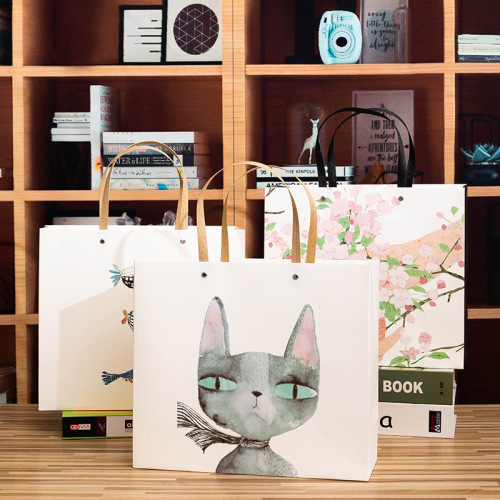 Popular Ins Cartoon Fashion Paper Cloth Bag Shopping Bag Gift Bag Birthday Gift Paper Bag Rivet Handbag