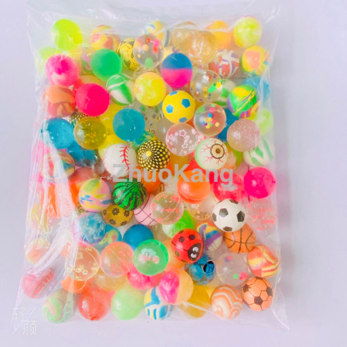 32mm Elastic Ball Mixed Rubber Solid Elastic Ball Egg Twisting Machine Special Ball Children‘s Toy Wholesale