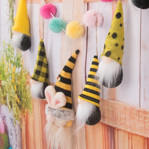 cross-border international bee festival decoration props bee day rudolf pendant doll pendant holiday decoration