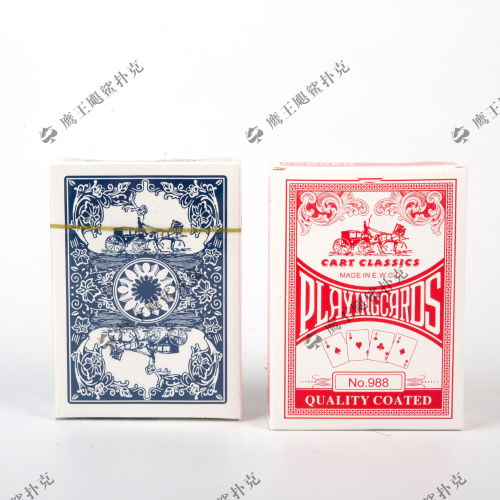 manufacturer‘s self-supply foreign trade wholesale poker playing cards 988 cards wide card red and blue mixed billboard