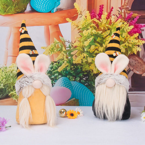 new bee festival rabbit rudolf cross-border international bee day faceless doll beard elderly doll ornaments