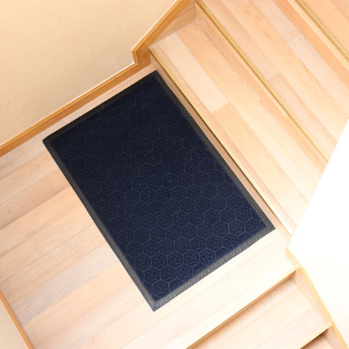Doorway Foot Mat Entrance Mats Exclusive for Cross-Border Indoor and Outdoor Brushed Embossed Rubber Door Mat Home Plum Pattern Durable