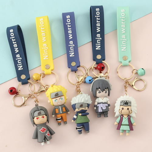 japanese and korean popular cartoon anime naruto keychain pendant backpack car mobile phone ornaments small gifts on behalf of hair