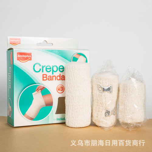 Exclusive for Export Original White Wrinkle Elastic Bandage Foreign Trade Elastic Elastic Bandage Factory Direct Sales 3 specifications 