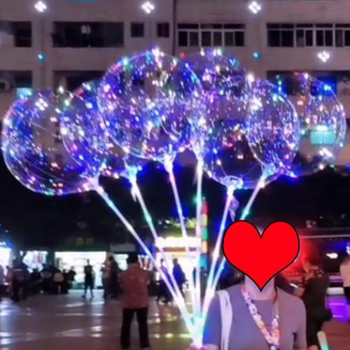 internet celebrity wave ball luminous balloon with light children‘s toy battery shell pole flash push supply stall wholesale