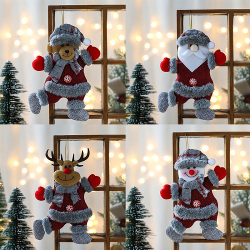 new christmas elk bear doll hanging foot decoration window christmas tree decoration decoration