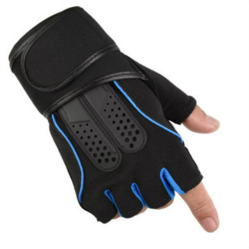 Car Knight Half Finger Gloves Riding Fitness Anti-Slip Wear-Resistant Outdoor Special Forces Long Wrist Silicone Lengthened Wrist Strip