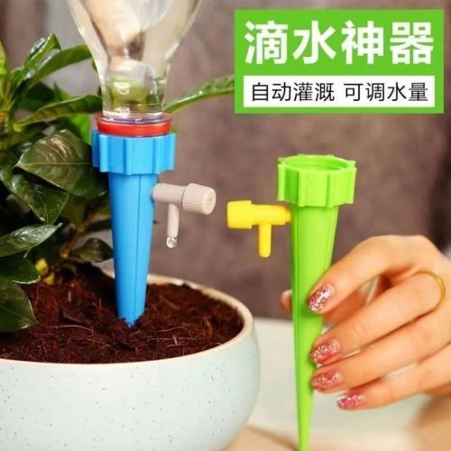 Watering Machine Automatic Watering Device Watering Machine Lazy Watering Artifact Adjustable Water-Dropper Watering Device Drainer Timing Garden
