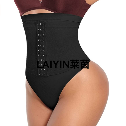 European and American High Waisted Tuck Pants Breasted Reinforced Waist Girdle Seamless T-Back Cross-Border Large Size Body Shaping Pants