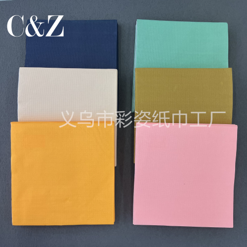 Monochrome Napkin Handkerchief Tissue Facial Tissue 33 * 33cm Restaurant Printed Napkin Foreign Trade Factory Direct Sales