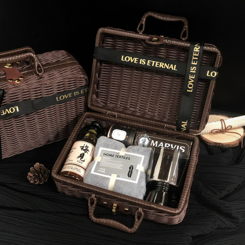 men‘s gift rattan suitcase company men‘s business gift box light luxury practical high sense niche gift box