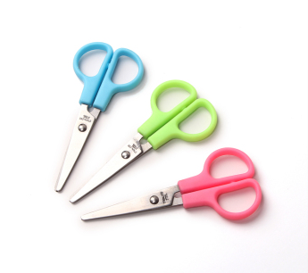 student essential office children paper cutting scissors solid color fan small scissors