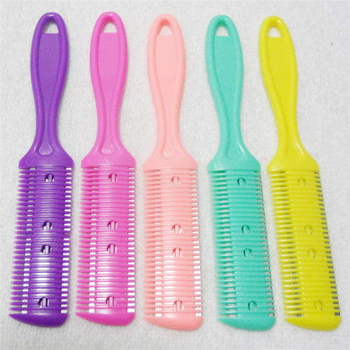 manufacturer double-sided hair cutting comb hair curler thin comb thin broken hair with double blades + exquisite packaging