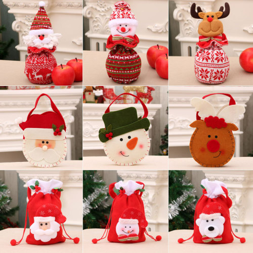 Christmas Multi-Style Closed Apple Bag Handbag Christmas Eve Gift Bag Children‘s Small Gift Bag Decoration Supplies