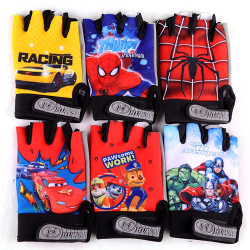 children‘s tactical gloves half finger outdoor cycling sports non-slip cartoon five finger finger gloves men and women thin