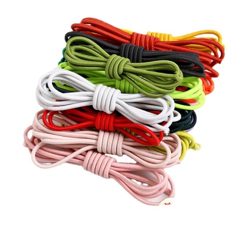 customized 360 kinds of colorful elastic round rope sports clothing shoes closed round elastic rope round black and white elastic rope