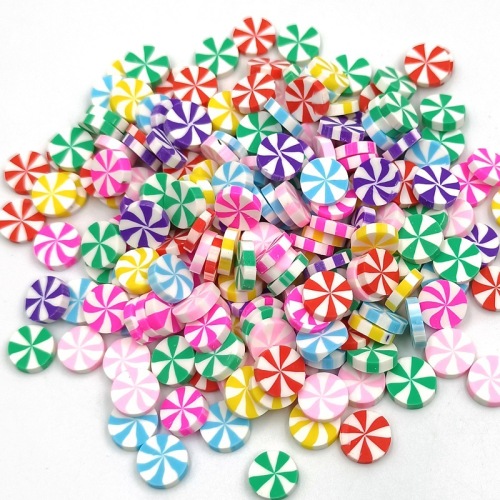 10mm Soft Pottery Alps Candy Series Slice Stud Earrings Piece DIY Slime Filling Material