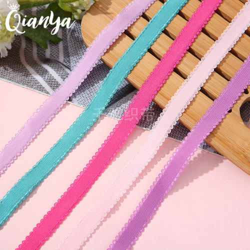 1cm bilateral bright silk edge pressing head rope rubber band elastic band woven elastic tape baby hair band woven elastic tape accessories