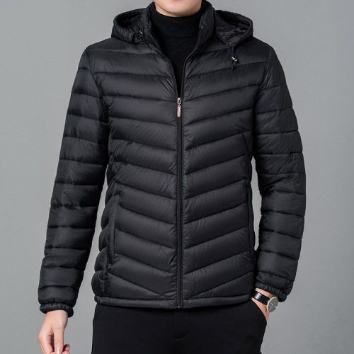 In Stock Wholesale Men‘s Cotton-Padded Coat Lightweight down Cotton-Padded Jacket Large Size Men‘s Outfit Cotton Jacket Double-Sided Rib Coat Short Coat
