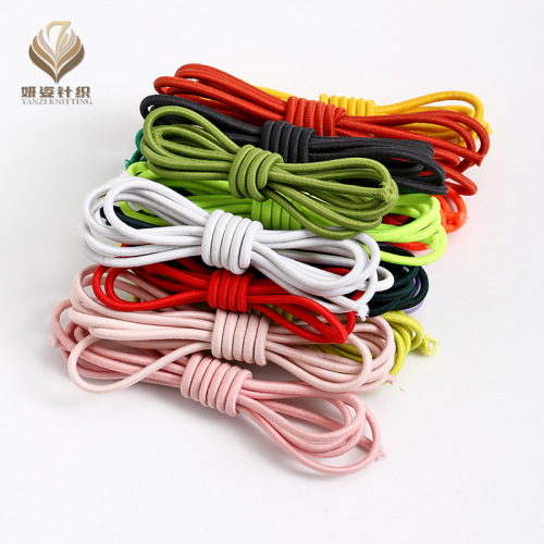 spot 360 kinds of colorful elastic round rope 2.5mm clothing shoes closed round elastic rope round black and white elastic rope