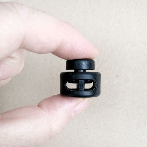 black double hole rope buckle plastic buckle rope shrink buckle handmade diy production accessories 0.5/piece