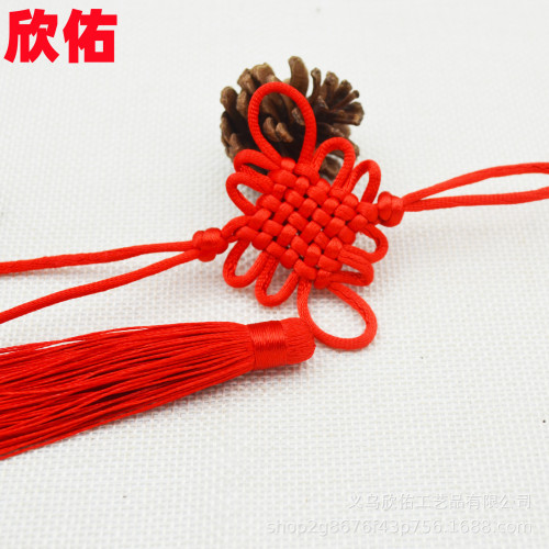 Factory Wholesale Korean Thread Small Chinese Knot Pendant Line 5 Chinese Knot Tassel Sachet Dragon Boat Festival Small Pendant.