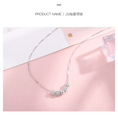 Ornament S925 Silver Necklace Female Clavicle Chain Necklace Female Mori Style Simple Temperament Birthday Gift for Others