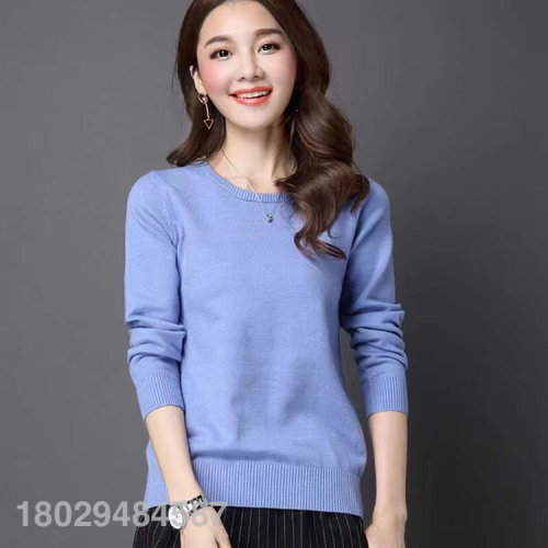 mother‘s autumn miscellaneous sweater middle-aged and elderly mothers wear knitwear grandma wear miscellaneous bottoming shirt spring and autumn sweater