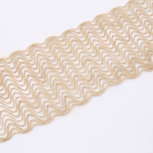 6cm Hemp Ribbon Jute Woven Hollowed with Craft Handmade DIY Design Edging Material Accessories 