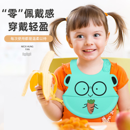 Baby Silicone Pinny Waterproof Disposable Baby Three-Dimensional Bib for Children and Kids Large Bib Adjustable Pinny