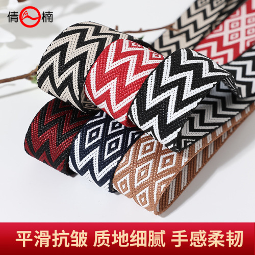 38mm-5cm wide jacquard ribbon luggage suspender pants belt pet strap binding belt clothing shoes and hats decoration accessories