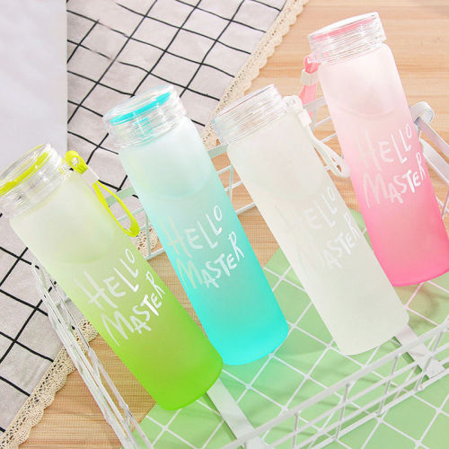 Water Cup Fixed Printed Logo Gradient Color Colorful Glass Creative Frost Colorful Activity Gift Cup Advertising Water Cup