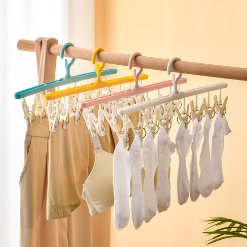 baby hanger children newborn baby saliva towel small hanger multi-clip multifunctional non-slip drying hanger