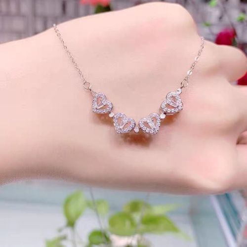 s925 silver light luxury niche design love clover qixi necklace women‘s all-match new clavicle chain does not fade