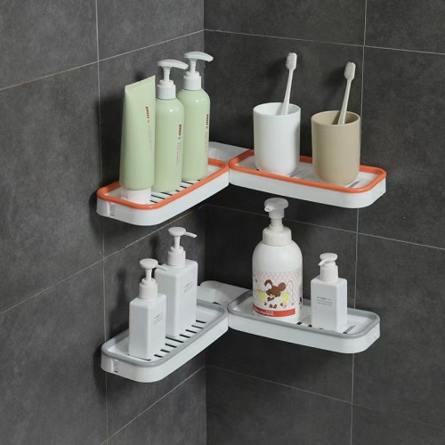 corner storage rack punch-free toilet washstand corner storage rack rotating folding wall bathroom storage rack