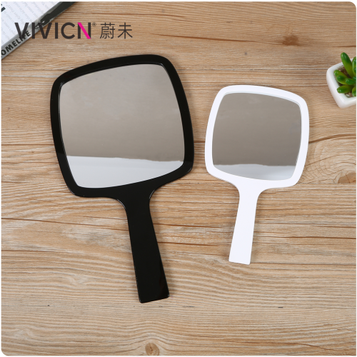[weiwei] custom logo fashion cosmetic mirror beauty mirror portable handle mirror tattoo embroidery simple and exquisite small mirror