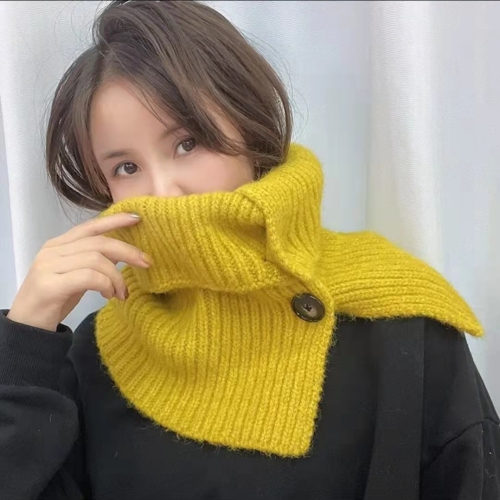 2022 Autumn and Winter New women‘s Korean-Style Scarf All-Match Pullover Knitted Wool Scarf Warm Neck Protection Collar Fake Collar