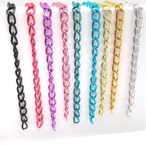 wholesale electroplated alumina chain color decoration light chain jewelry accessories grinding chain twisted chain hotel decoration