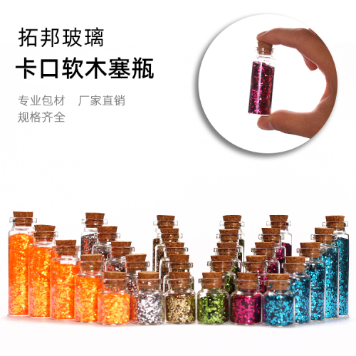 Wholesale Mixed Bayonet with Wooden Plug Sequins Glass Bottle Crafts Sequins Bottles