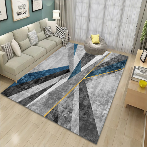 nordic minimalist style living room carpet crystal velvet printed bedroom large area floor mat kitchen pad absorbent non-slip floor mat