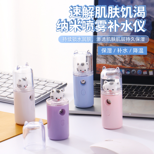 Nano Spray Hydrating Instrument Facial Humidification Face Steaming Beauty Water Replenishing Device Household Small Portable Fantastic Rechargeable