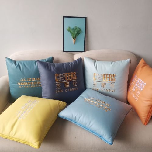 Simple Technology Cloth Pillow by Home Building Materials Real Estate Advertising Pillow Customized Logo Embroidery Gift Pillow