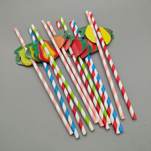 24cm lengthened paper straw three-dimensional honeycomb dessert table beverage decoration colorful fruit shape straw 50 pcs