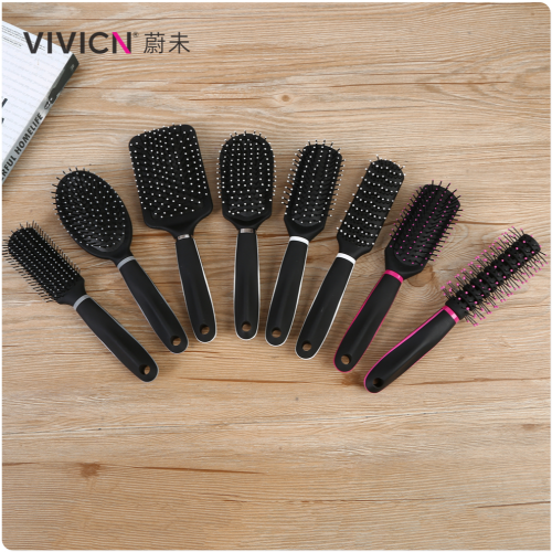 [weiwei] airbag anti-static female comb plastic round roller comb rib hair comb large row comb blowing straight dual-use