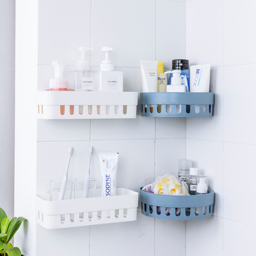 bathroom storage rack wall-mounted punch-free bathroom storage rack toilet toothbrush cup shelf storage rack suction wall