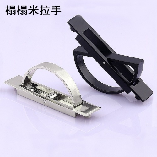tatami handle hidden embedded modern simple platform embedded concealed drawer 360-degree rotating door handle