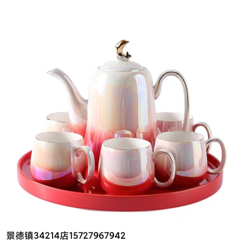 Jingdezhen Ceramic Water Set Set European Water Containers Coffee Set Coffee Cup Ceramic Cup Cold Water Bottle New
