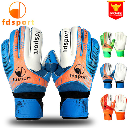 Feidun Football Goalkeeper Gloves Children‘s Primary School Students Latex Gloves with Finger Guard Professional Goalkeeper Competition Gloves